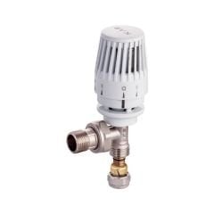 Kas Köşe Termostatik Radyatör Vanası Jaklı 1\2 Pex-B Bağlantılı