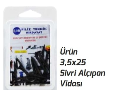 3,5 x 25 Sivri Alçıpan Vidası GL 0070