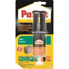 Pattex Power Epoxy Güçlü Yapıştırıcı Mix Karışım Şeffaf 27 Gr.
