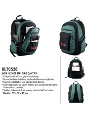 KL PRO  AĞIR HİZMET TİPİ SIRT ÇANTASI KLTCS28