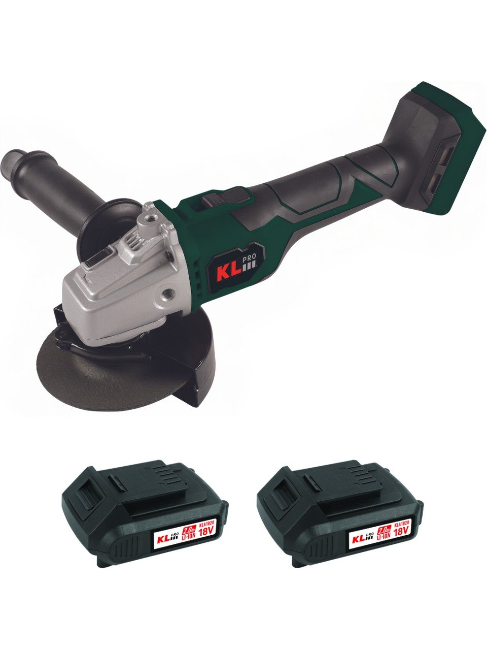 KL PRO KLAT18BS 18 Volt Şarjlı 115 mm Kömürsüz Profesyonel Avuç Taşlama Devir Ayarlı