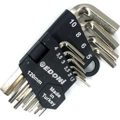 Edoni 120 Mm Alyan Anahtar Seti 10 Parça