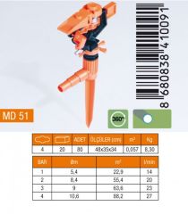 Medalyan Md51 Saplamalı Açı Ayarlı Sprink